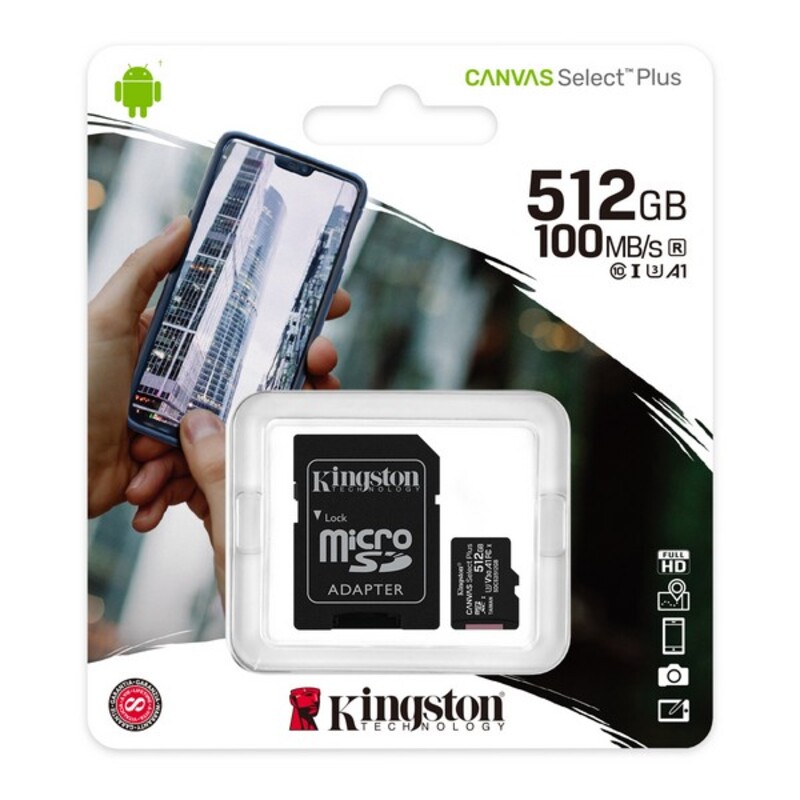 Micro-SD Minneskort med Adapter Kingston SDCS2 100 MB/s - 13