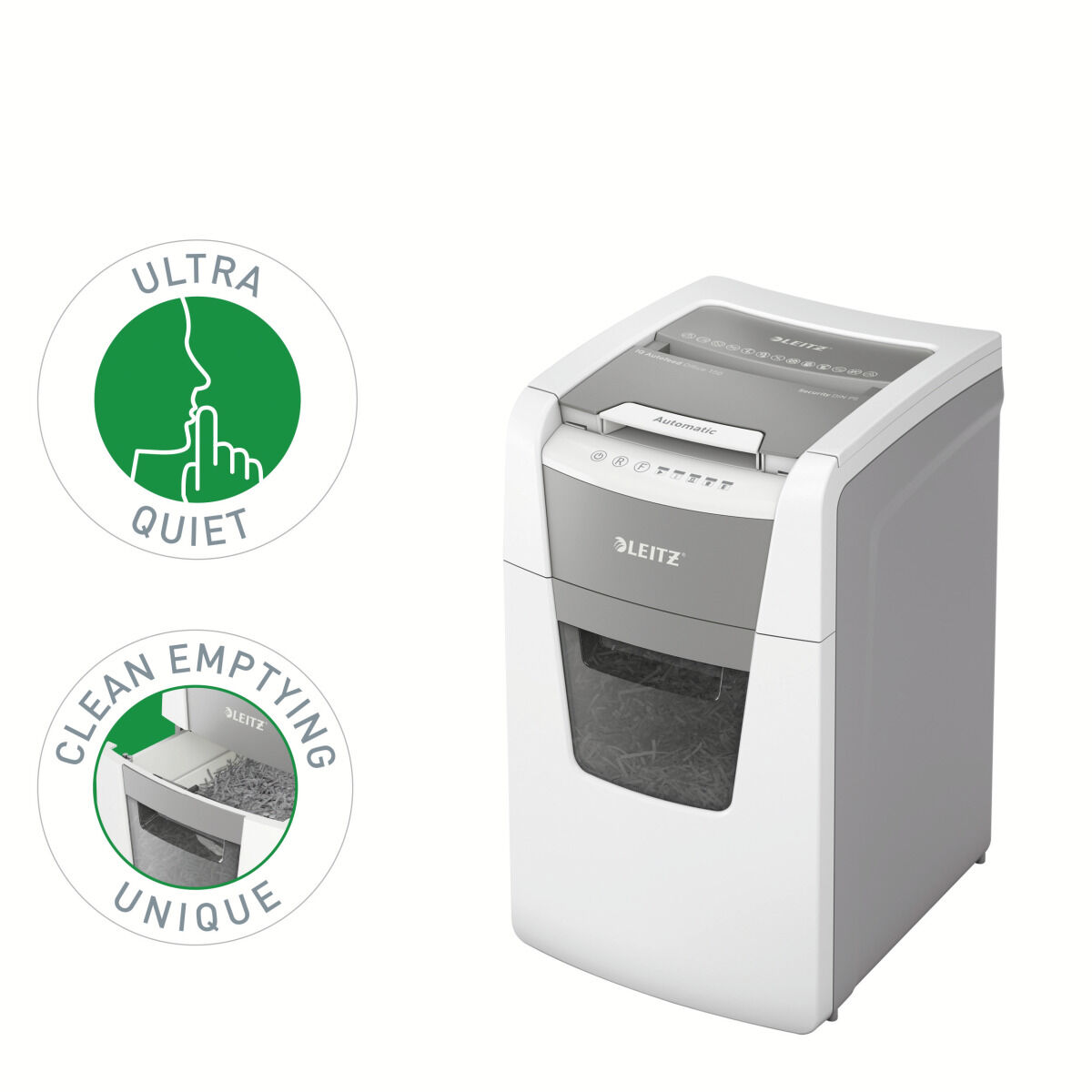 Dokumentförstörare Mikroskärande Leitz IQ 150 Autofeed P5 - 3