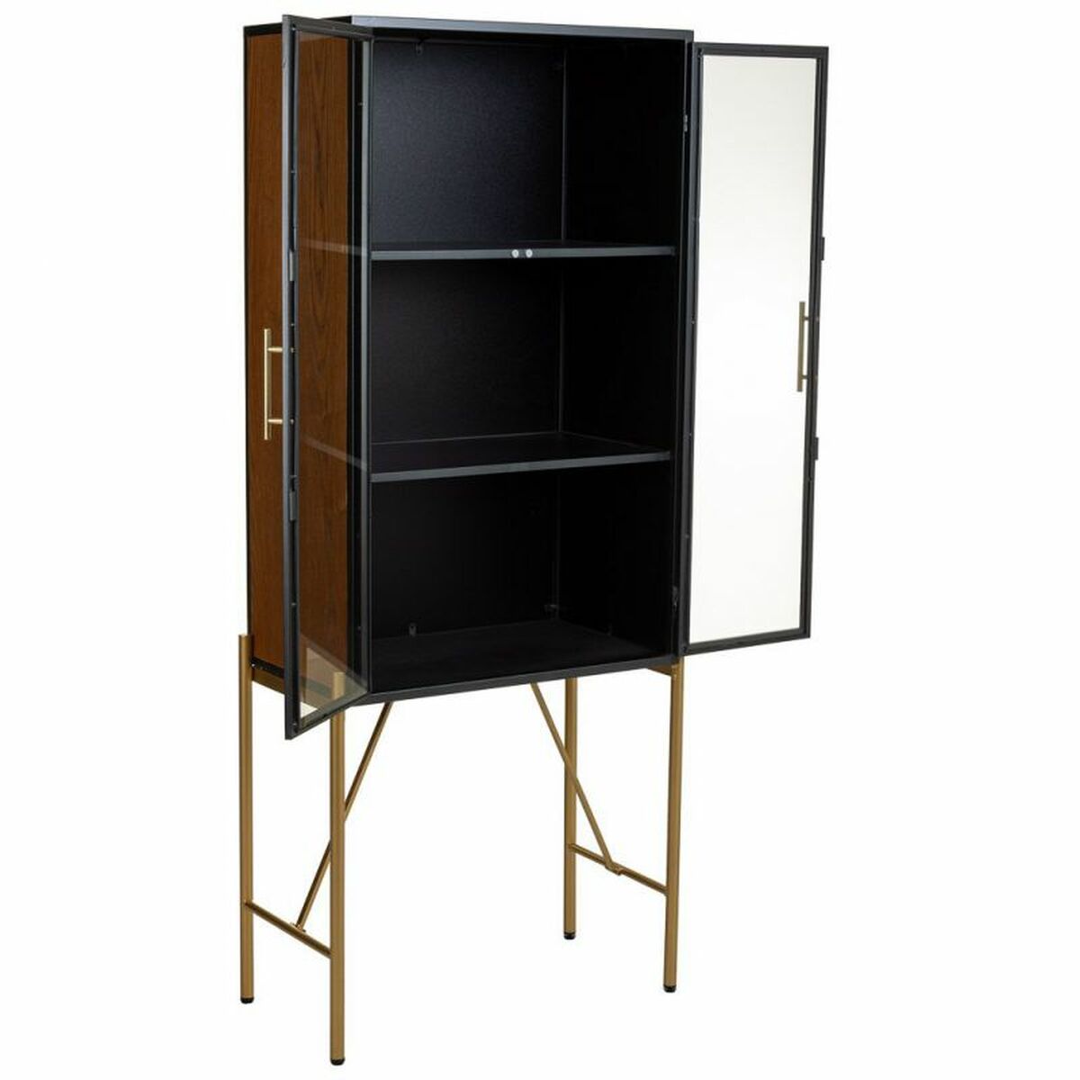 Skåp Alexandra House Living Brun Glas Granträ Trä MDF 35 x 155 x 64 cm - 3