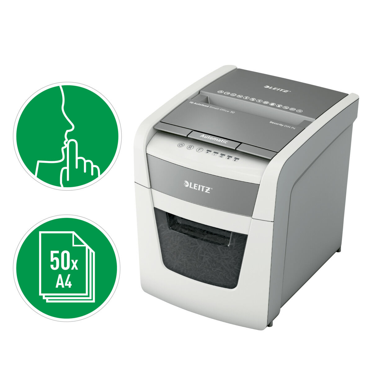 Dokumentförstörare Leitz IQ Autofeed 50X P4 20 L - 5
