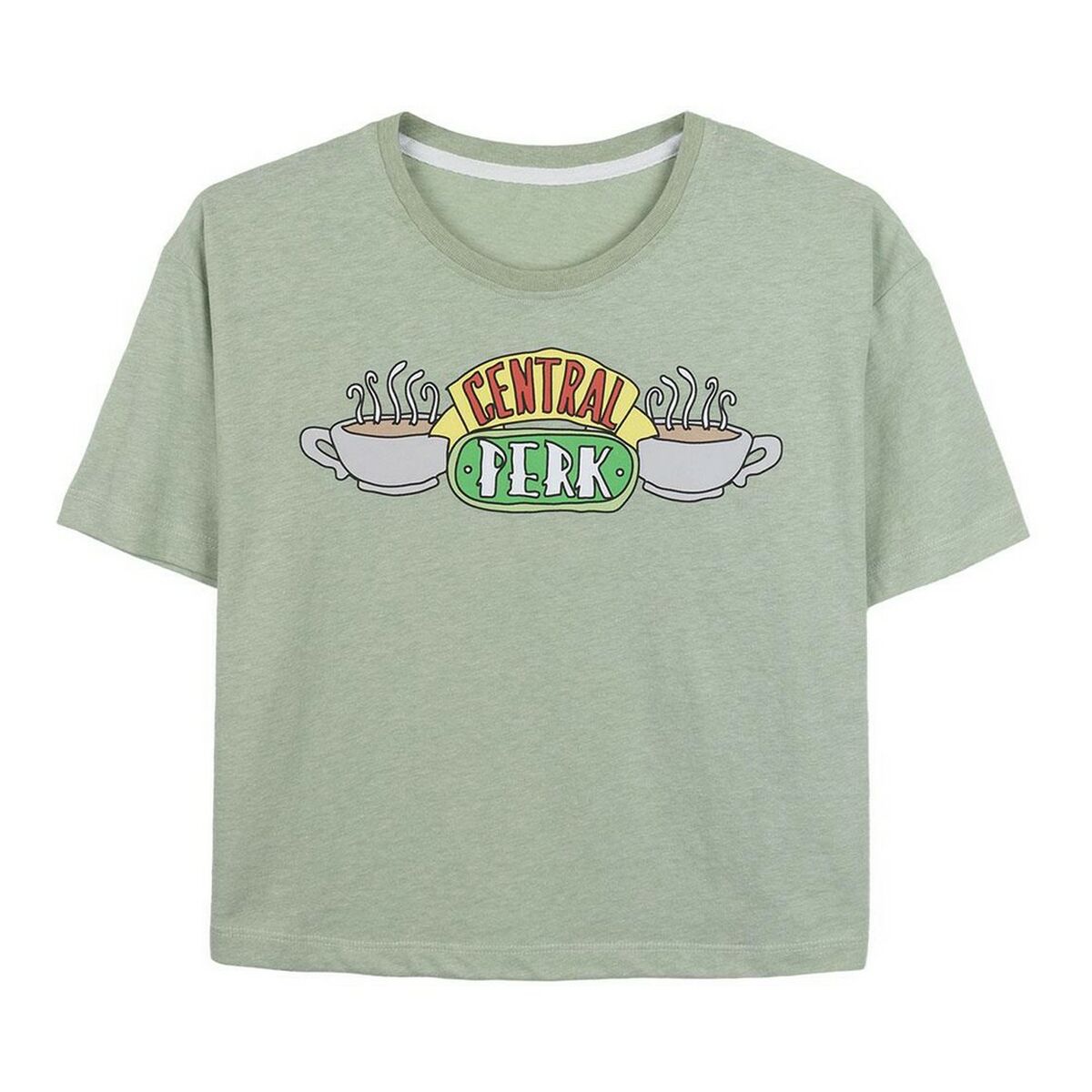 T-shirt med kortärm Dam Friends Ljusgrön