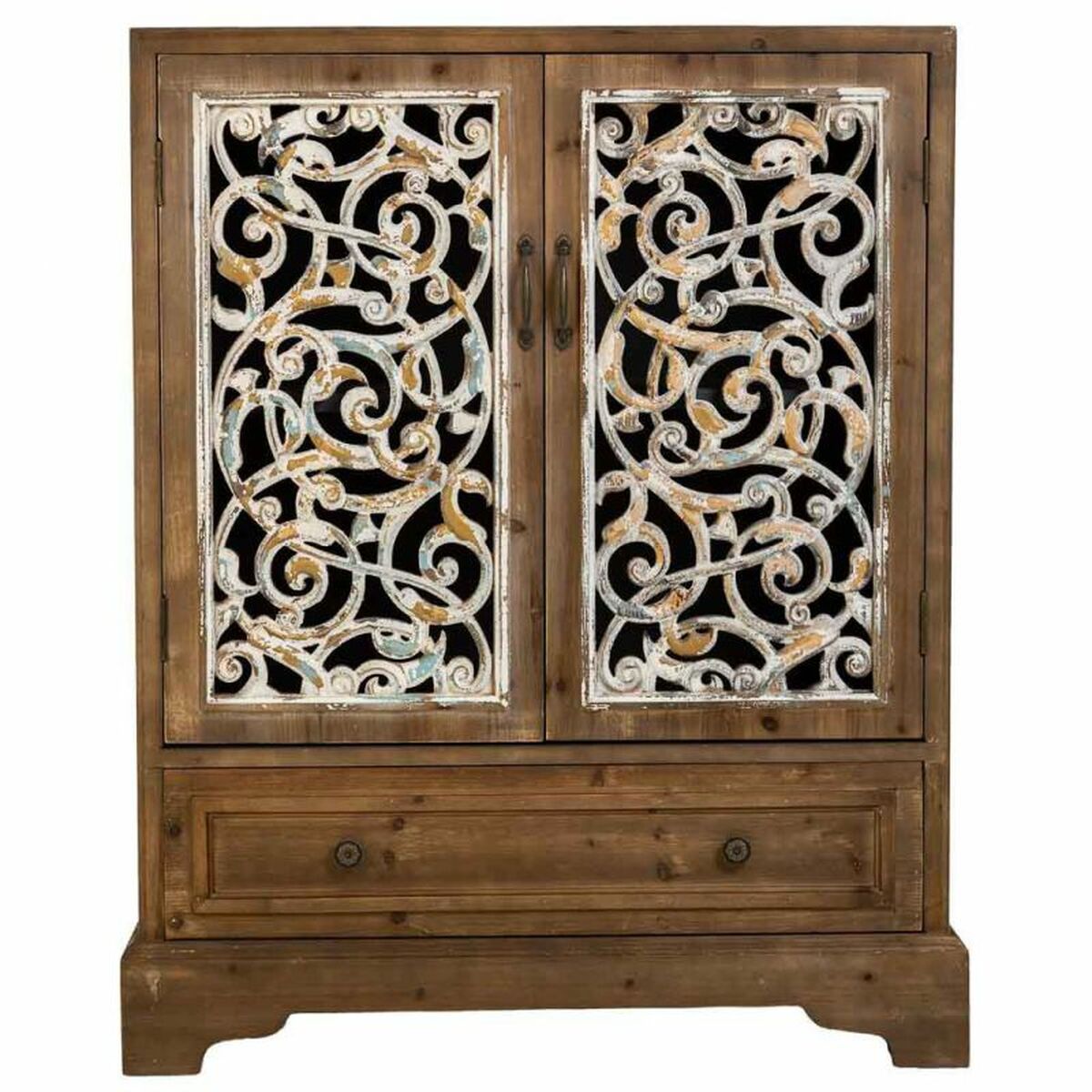 Skåp Alexandra House Living Brun Granträ Trä MDF 38 x 102 x 83 cm - 6