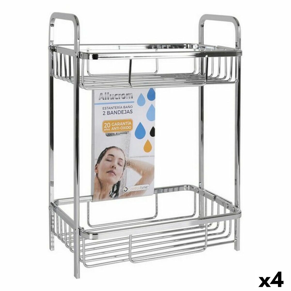Badrumshyllor Confortime 159121 29 x 18 x 40 cm (4 antal)