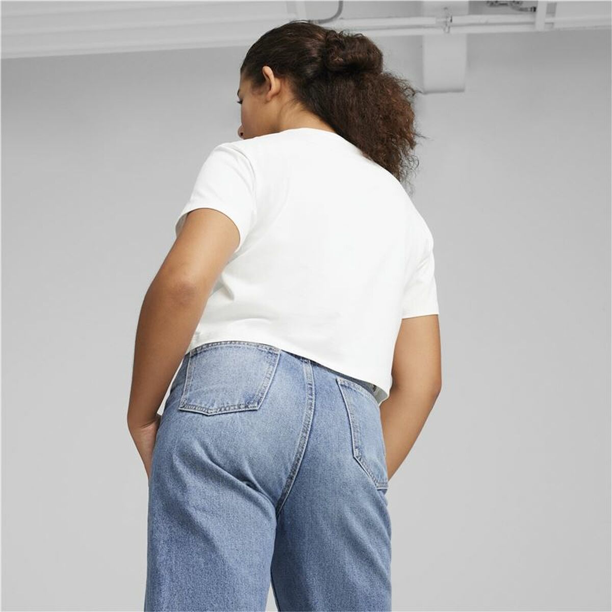 Barn T-shirt med kortärm Puma Cropped - 4