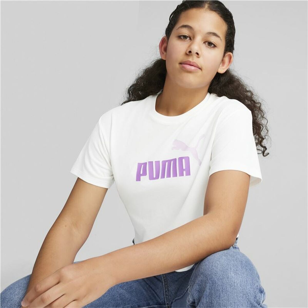 Barn T-shirt med kortärm Puma Cropped - 5