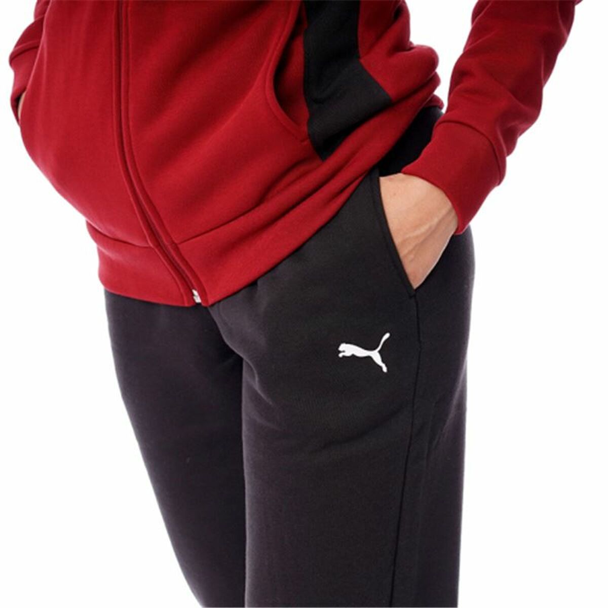 Träningsoverall, Dam Puma Classic Hooded Tracksuit Fl Röd 2 Delar - 4