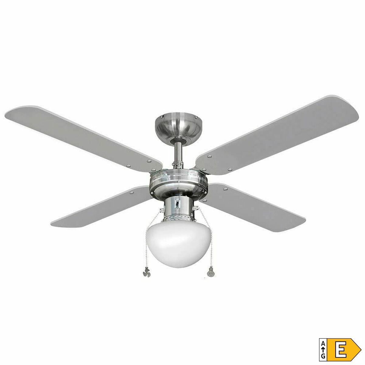 Takfläkt med belysning EDM 33801 Caribe Silvrig 50 W - 3