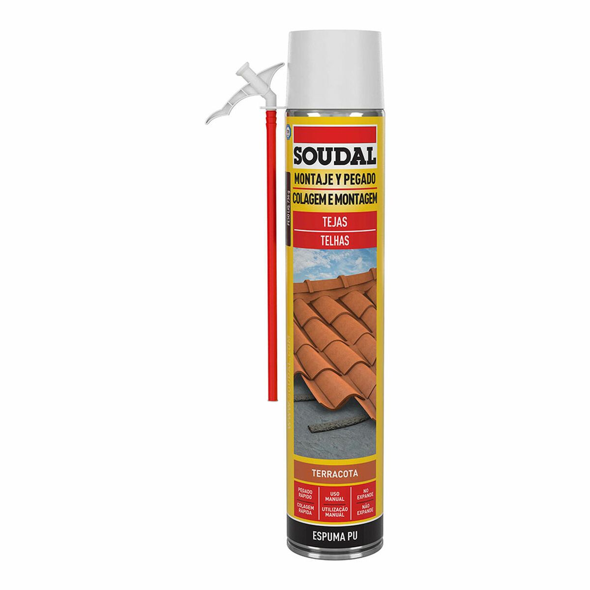 Skum Soudal Polyuretan Tak Röd 750 ml
