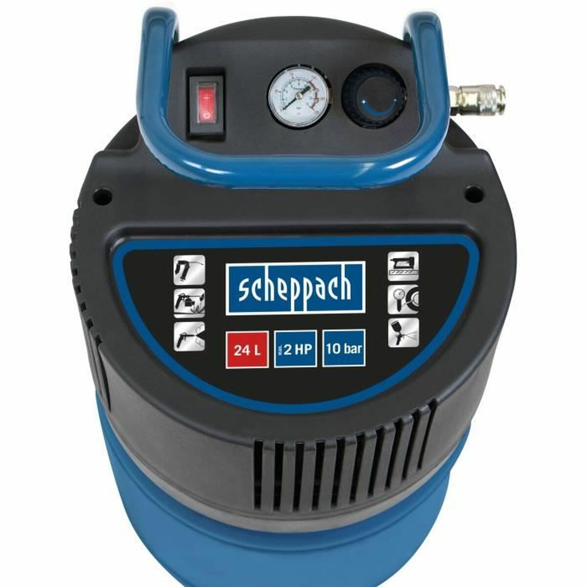 Luftkompressor Scheppach HC24V Vertikalt 1500 W 10 bar 24 L - 8