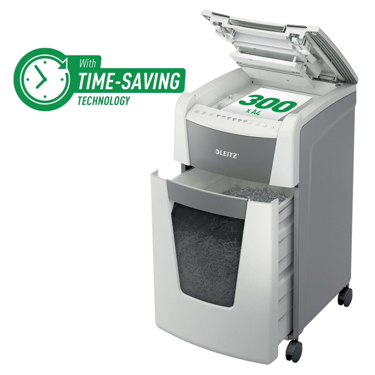 Dokumentförstörare Mikroskärande Leitz IQ 300 Autofeed P5 60 L - 2