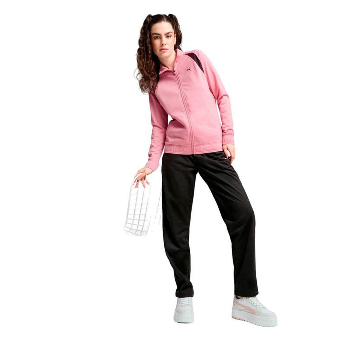 Träningsoverall, Dam Puma Classic Tricot Suit Op Rosa 2 Delar - 2