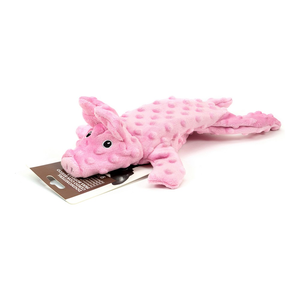 Mjuk leksak för hundar Gloria Dogmonsters Rosa 100 % polyester Gris 34 x 9 cm - 3