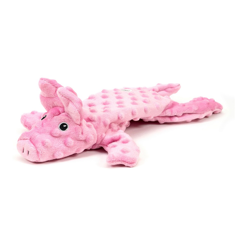 Mjuk leksak för hundar Gloria Dogmonsters Rosa 100 % polyester Gris 34 x 9 cm