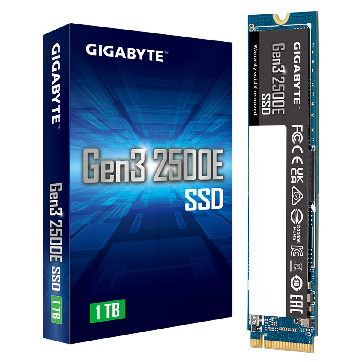 Hårddisk Gigabyte Gen3 2500E SSD 1TB 1 TB SSD - 4