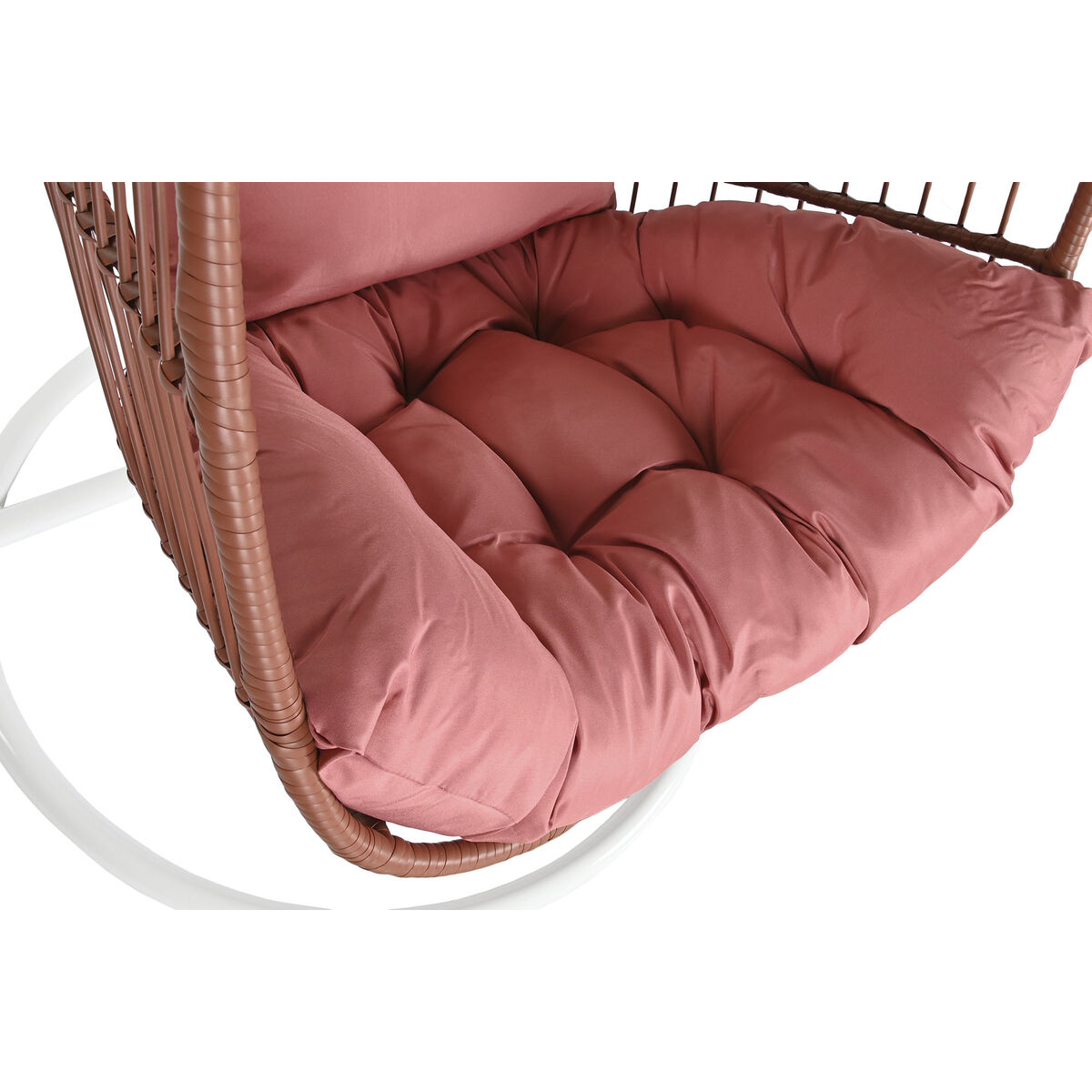Hängande trädgårdsfåtölj DKD Home Decor Vit Terrakota n Aluminium Stål syntetisk rattan 94 x 100 x 196 cm - 10