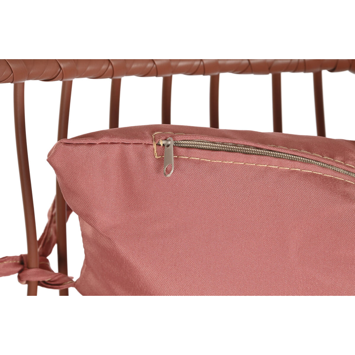 Hängande trädgårdsfåtölj DKD Home Decor Vit Terrakota n Aluminium Stål syntetisk rattan 94 x 100 x 196 cm - 3