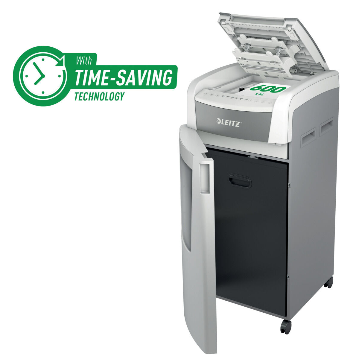 Dokumentförstörare Leitz IQ 600 Pro Autofeed P4 60 L - 2
