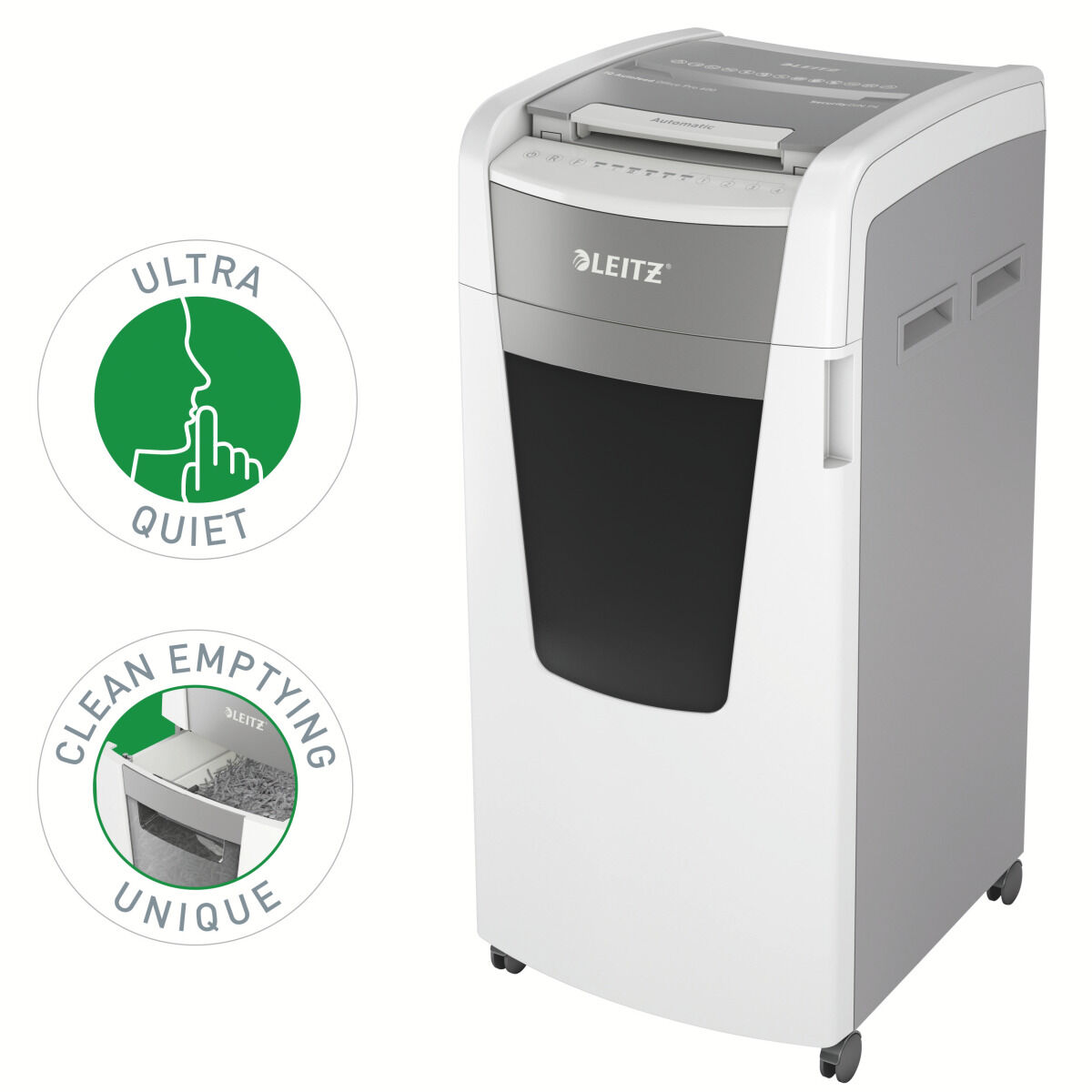 Dokumentförstörare Leitz IQ 600 Pro Autofeed P4 60 L - 3