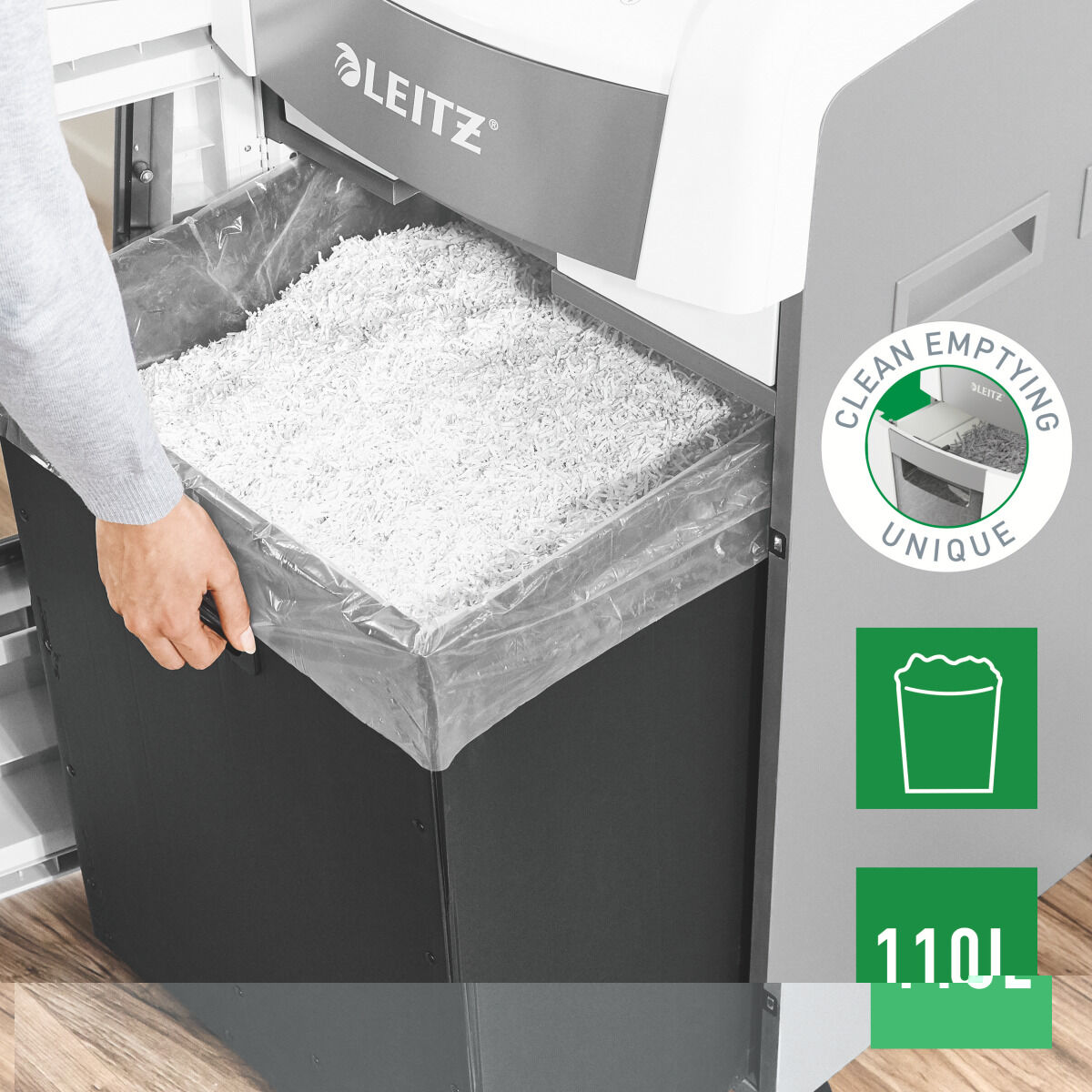 Dokumentförstörare Leitz IQ 600 Pro Autofeed P4 60 L - 7