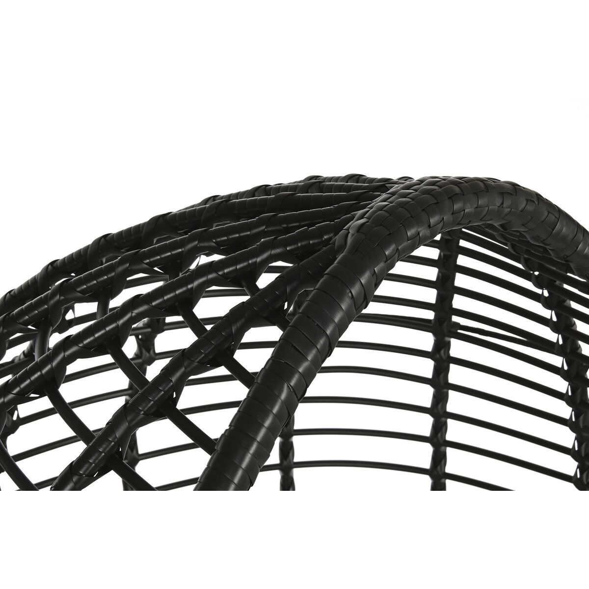 Trädgårdssoffa DKD Home Decor 90 x 65 x 151 cm Svart Grå Metall syntetisk rattan - 9