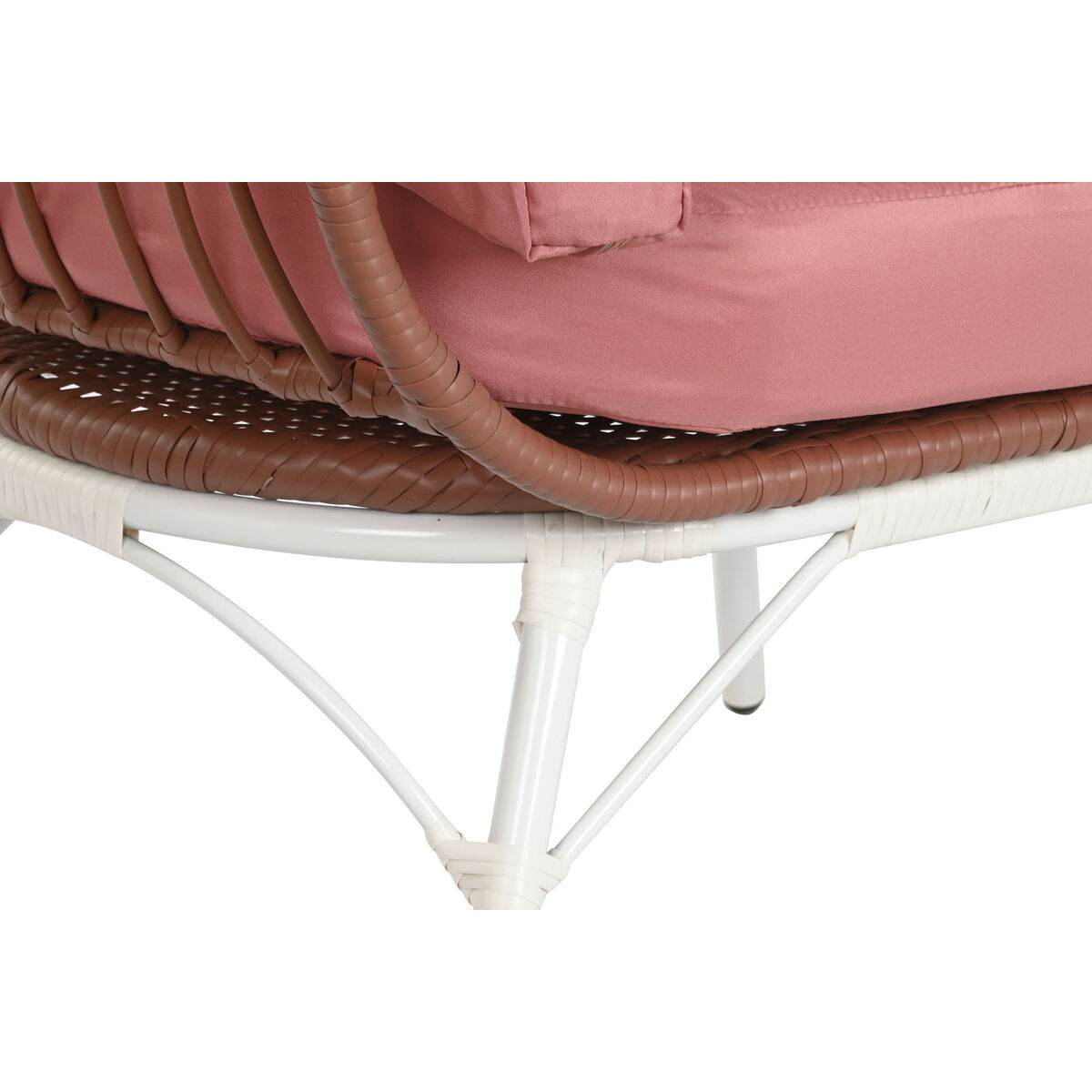 Trädgårdssoffa DKD Home Decor 99 x 71 x 147 cm Metall Terrakota n syntetisk rattan Vit - 3