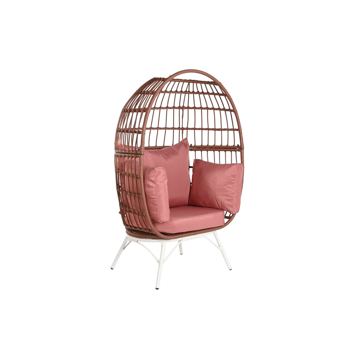 Trädgårdssoffa DKD Home Decor 99 x 71 x 147 cm Metall Terrakota n syntetisk rattan Vit