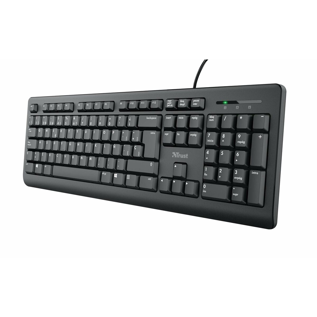 Tangentbord Trust Taro Svart Qwerty Spanska - 3