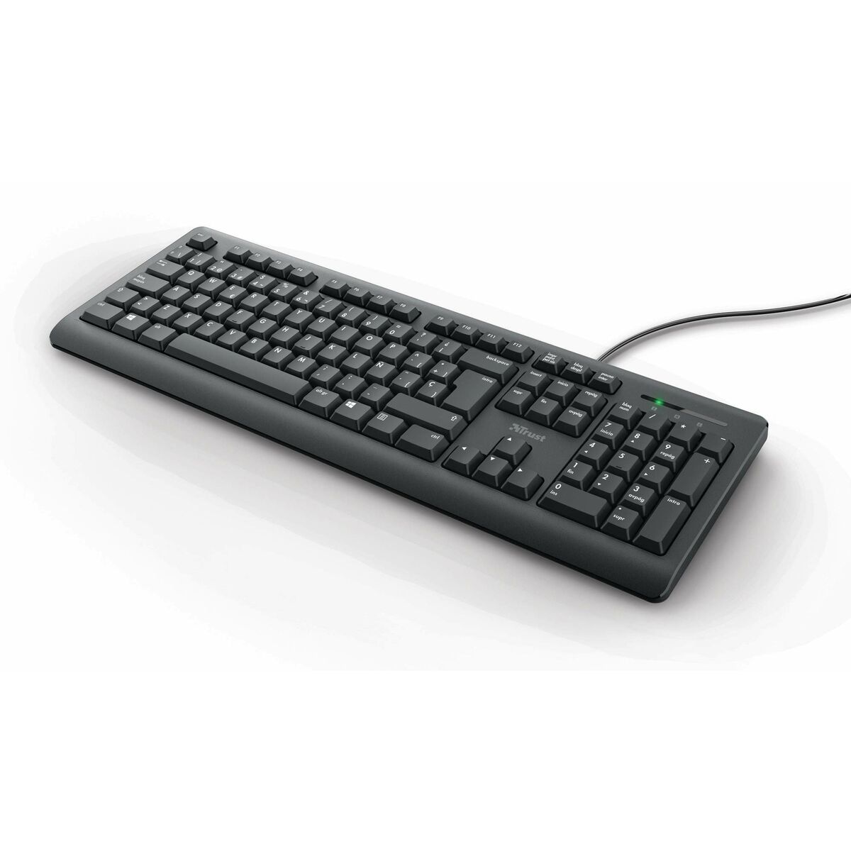 Tangentbord Trust Taro Svart Qwerty Spanska - 4