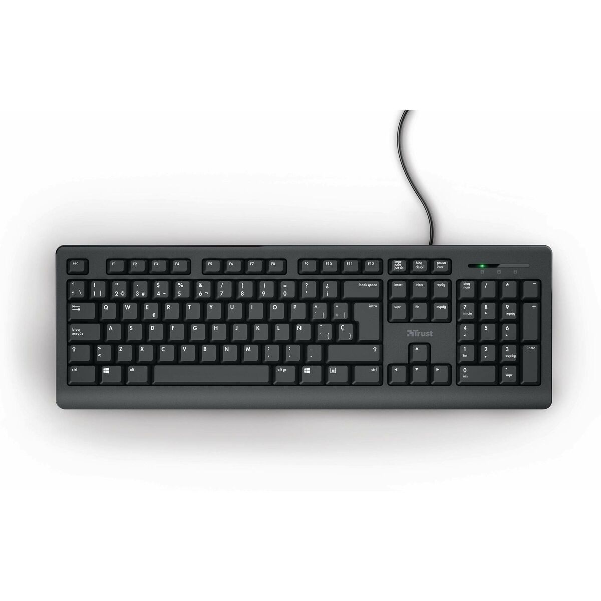 Tangentbord Trust Taro Svart Qwerty Spanska - 5