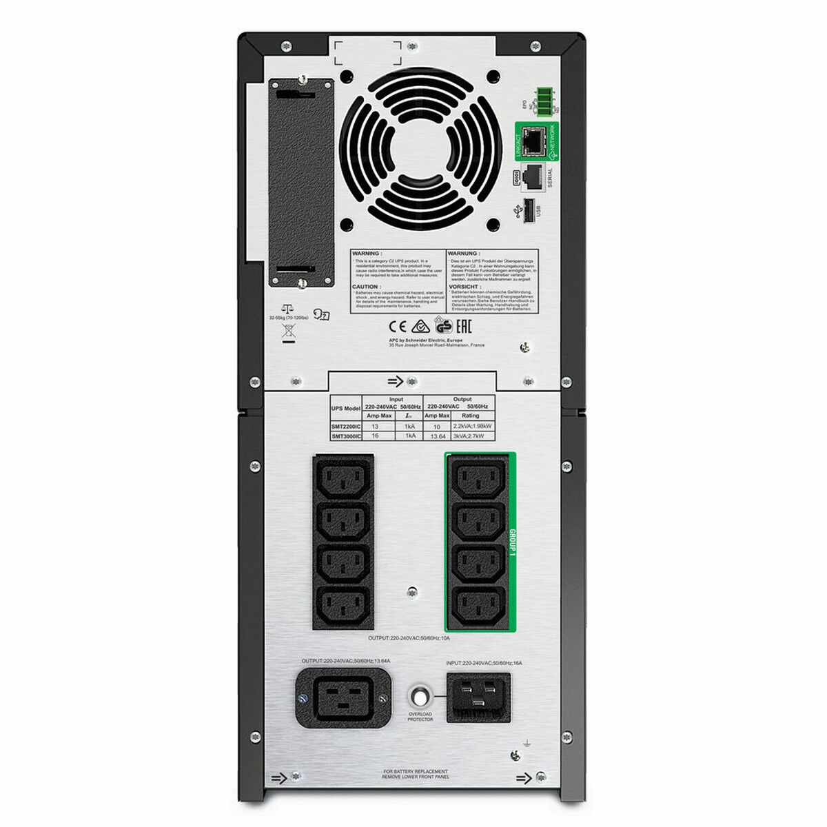 System för Avbrottsfri Strömförsörjning Interaktiv (UPS) APC SMT3000IC 2700W - 2