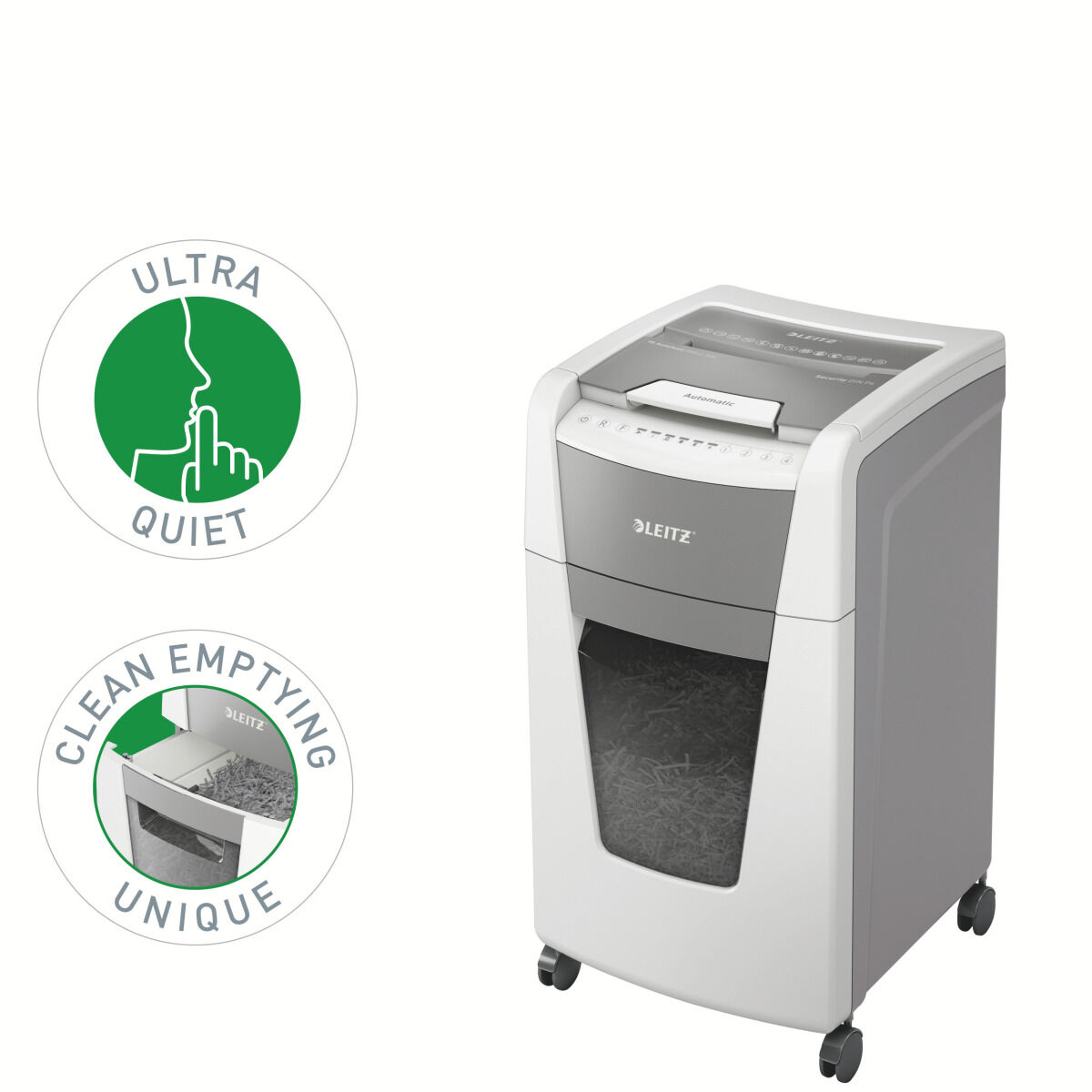 Dokumentförstörare Leitz IQ 300 Autofeed P4 60 L - 3