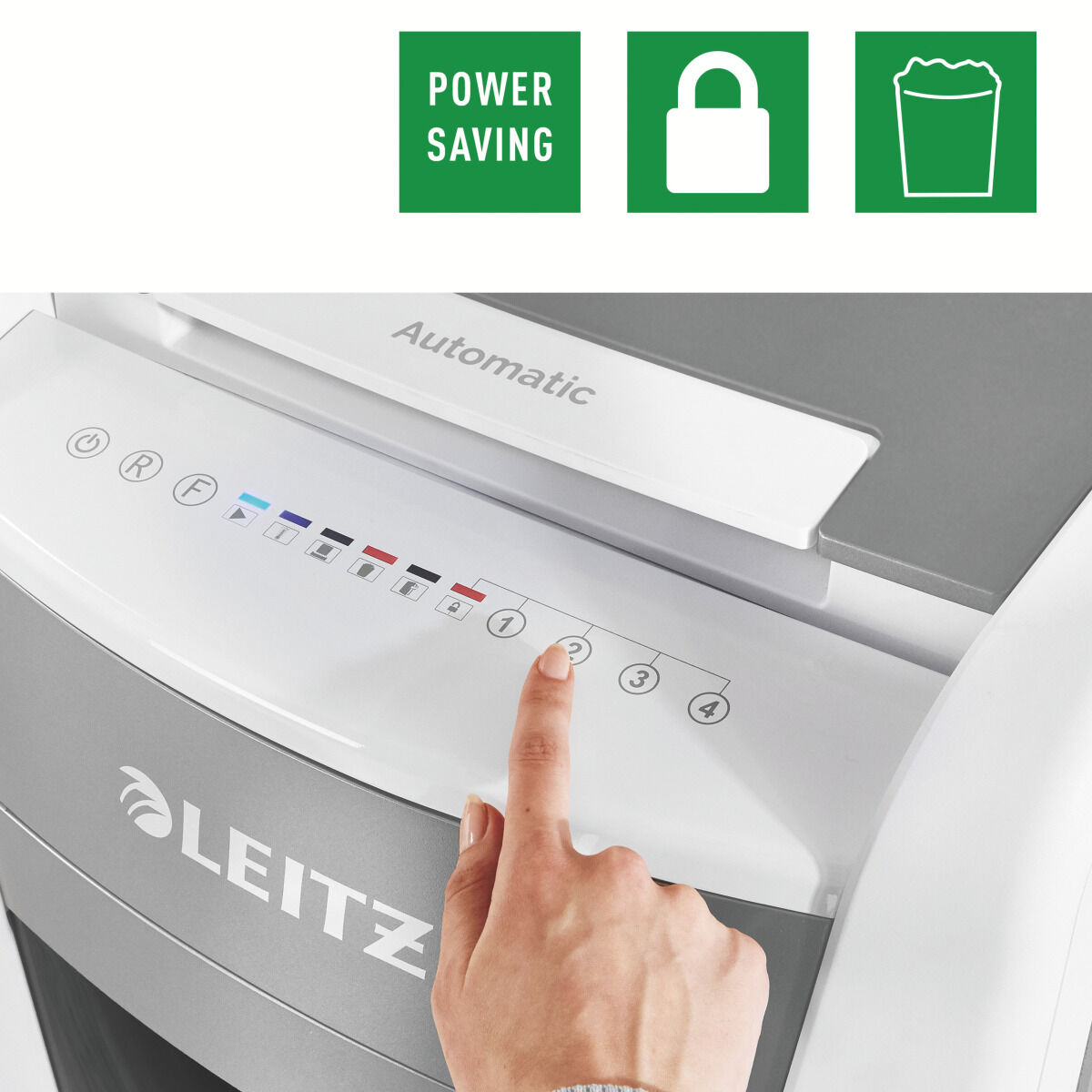 Dokumentförstörare Leitz IQ 300 Autofeed P4 60 L - 8