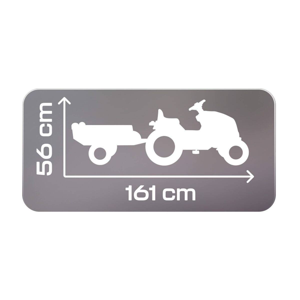 Pedaltraktor Smoby Stronger XXL Grå 161 x 56 cm Släp - 5