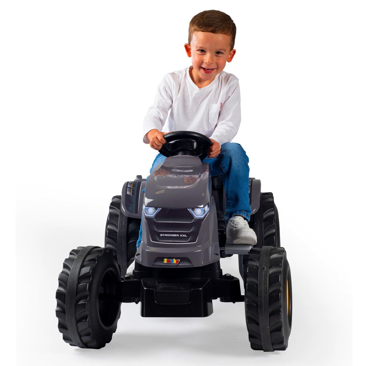 Pedaltraktor Smoby Stronger XXL Grå 161 x 56 cm Släp - 3