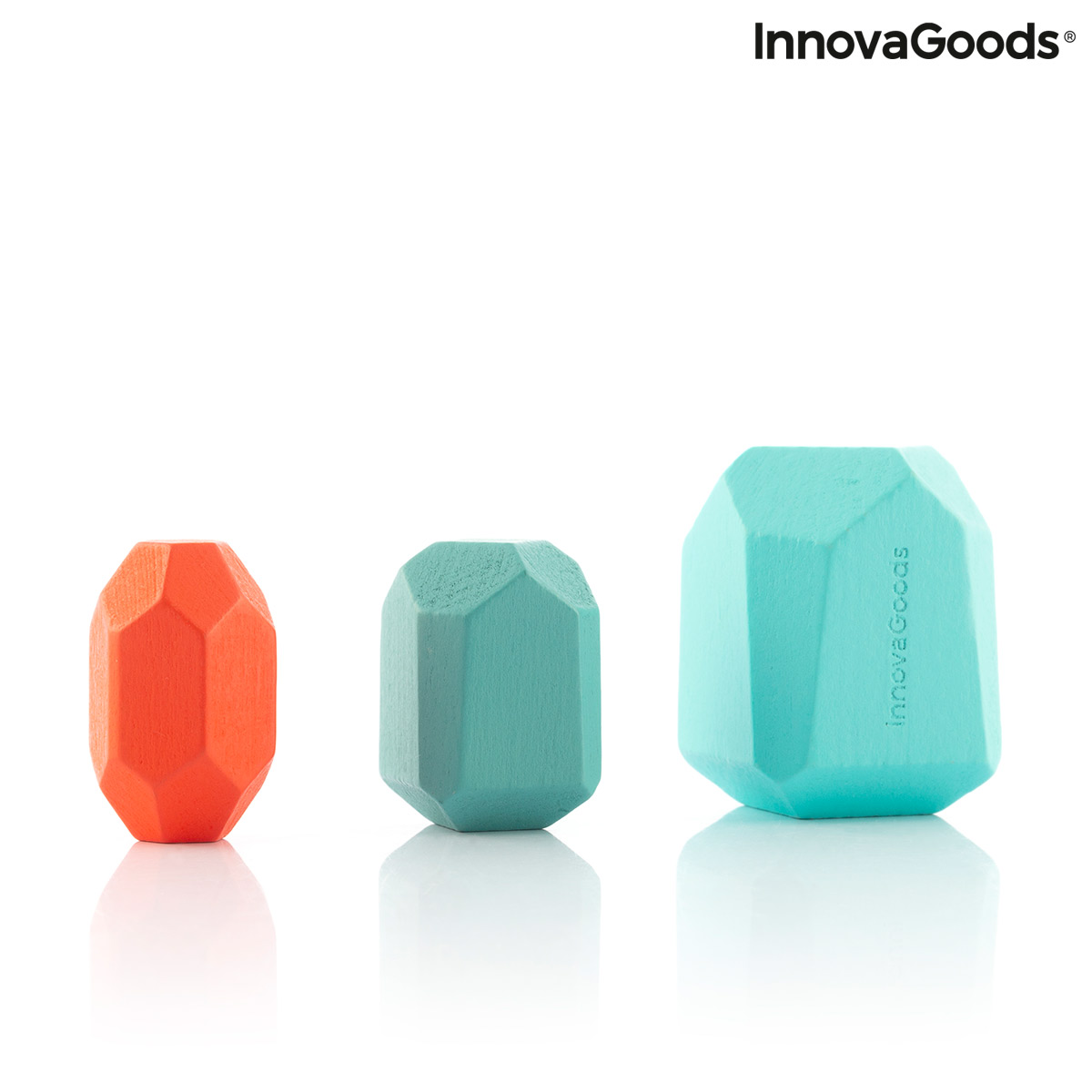 Stapelbara trästenar för att träna balansen Wotonys InnovaGoods 16 Delar - 3