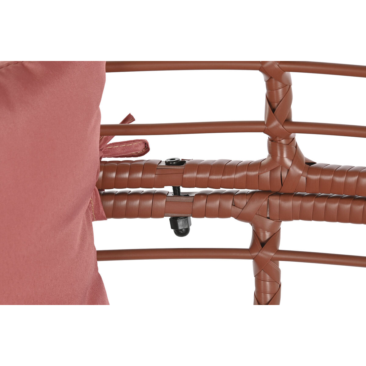 Trädgårdssoffa DKD Home Decor 90 x 65 x 151 cm Metall Terrakota n syntetisk rattan - 3