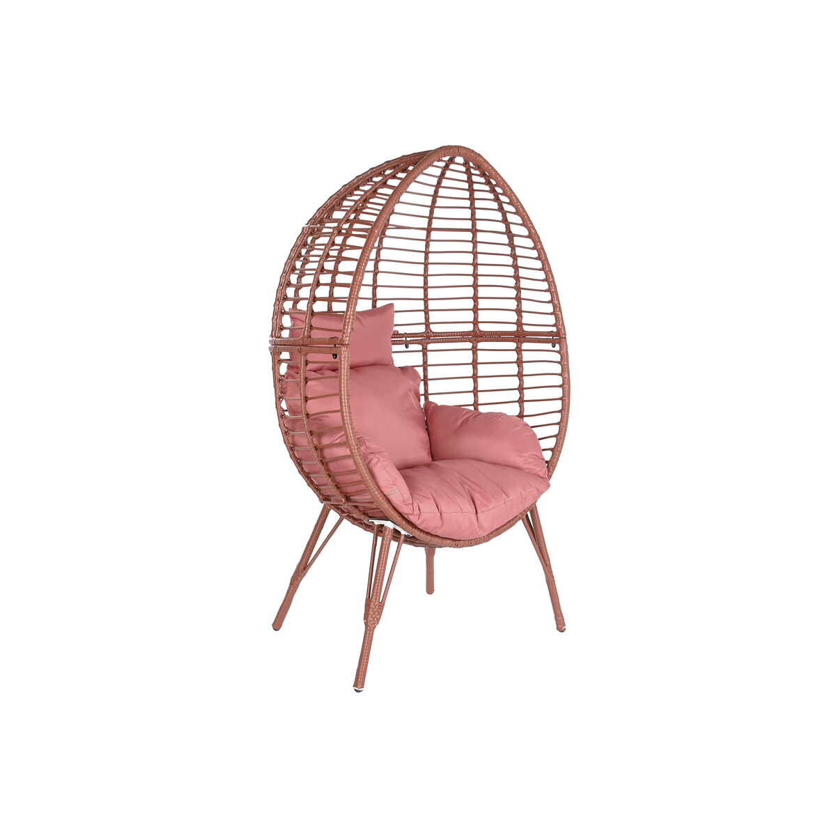 Trädgårdssoffa DKD Home Decor 90 x 65 x 151 cm Metall Terrakota n syntetisk rattan - 5