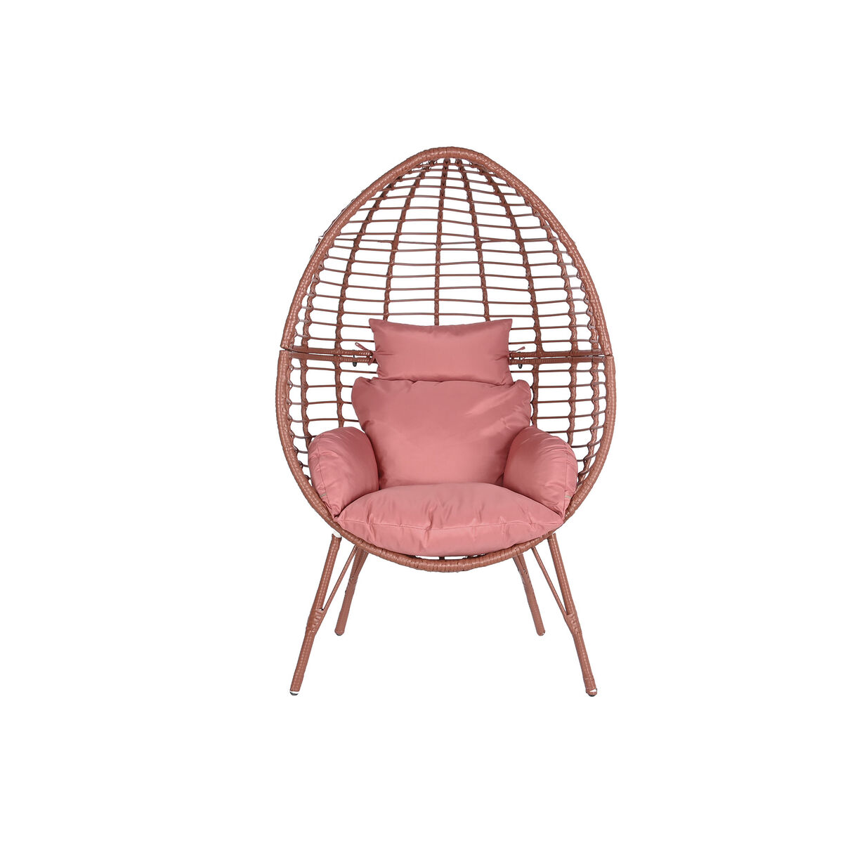 Trädgårdssoffa DKD Home Decor 90 x 65 x 151 cm Metall Terrakota n syntetisk rattan - 10