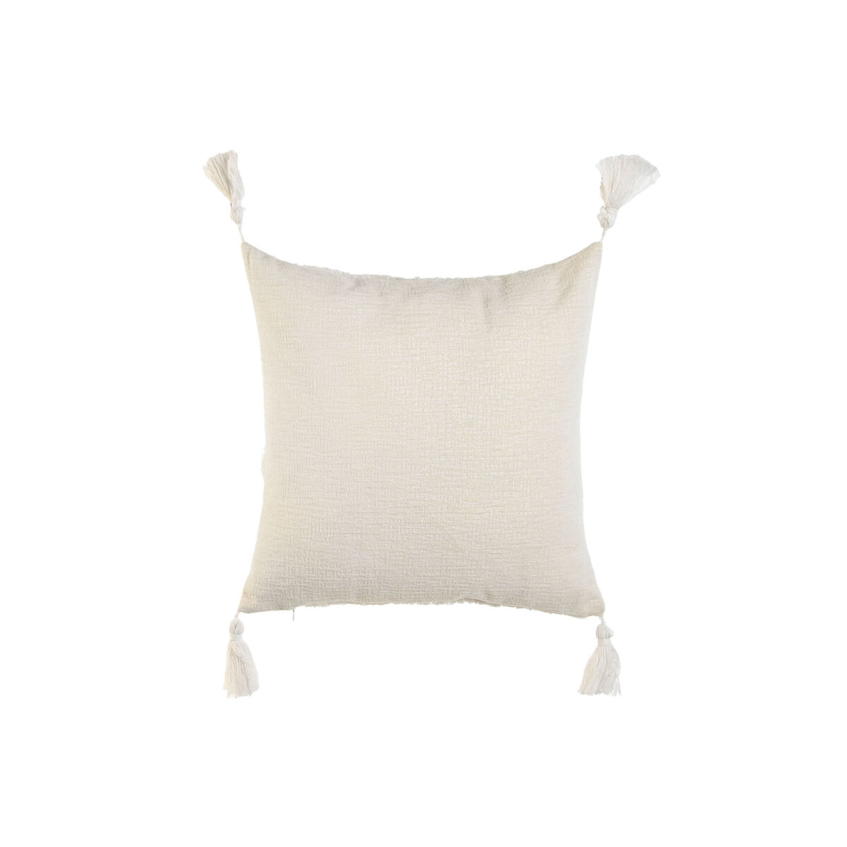 Kudde Home ESPRIT Vit tofsar Boho 45 x 15 x 45 cm - 3