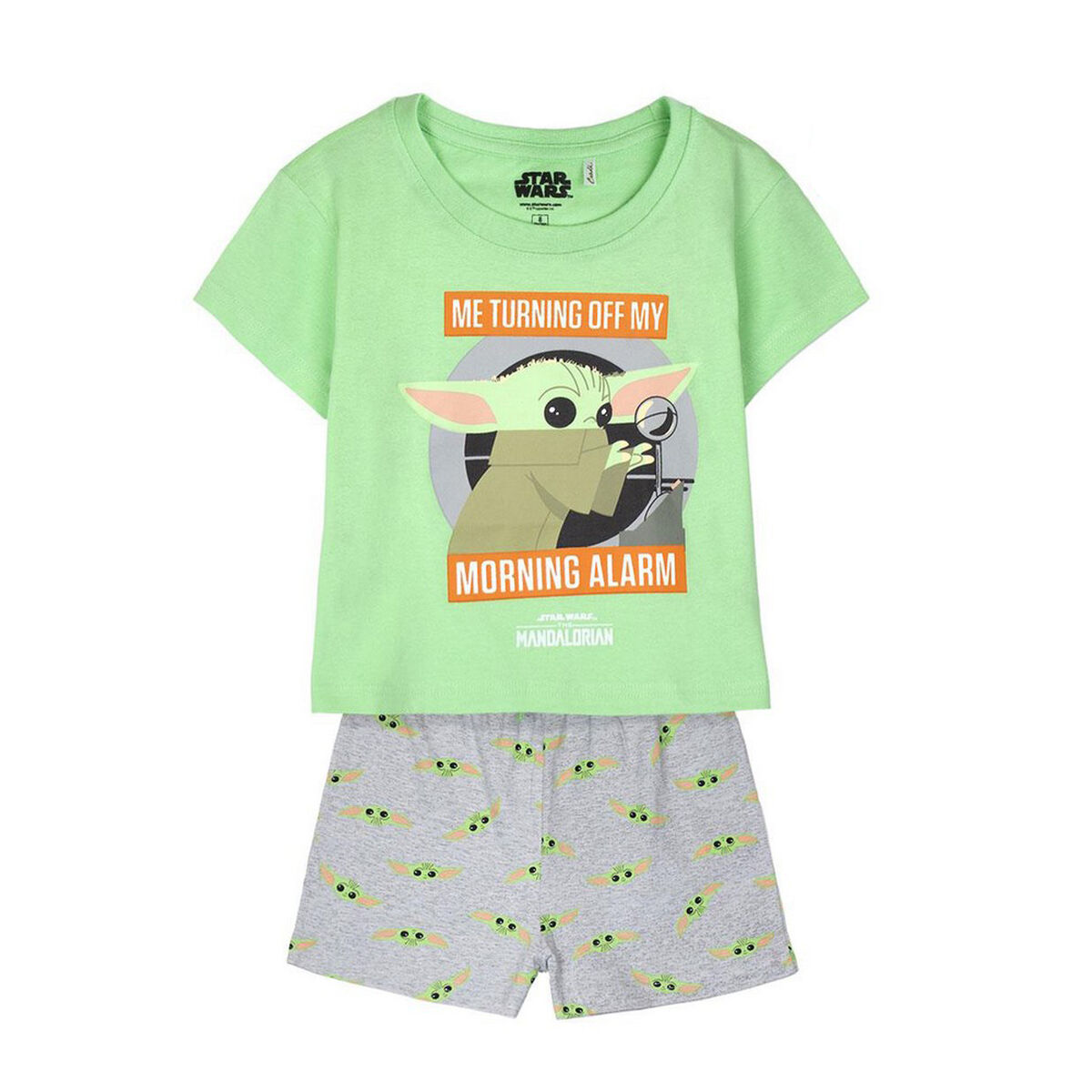 Sommarpyjamas The Mandalorian Grön Ljusgrön Barn