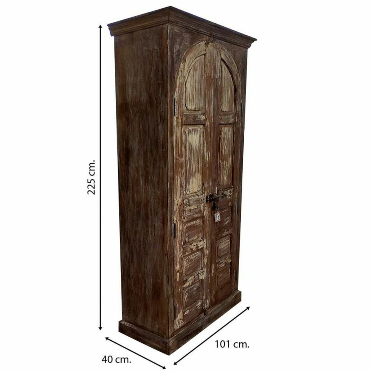 Skåp Alexandra House Living Brun polystyren Mangoträ 40 x 225 x 101 cm - 5
