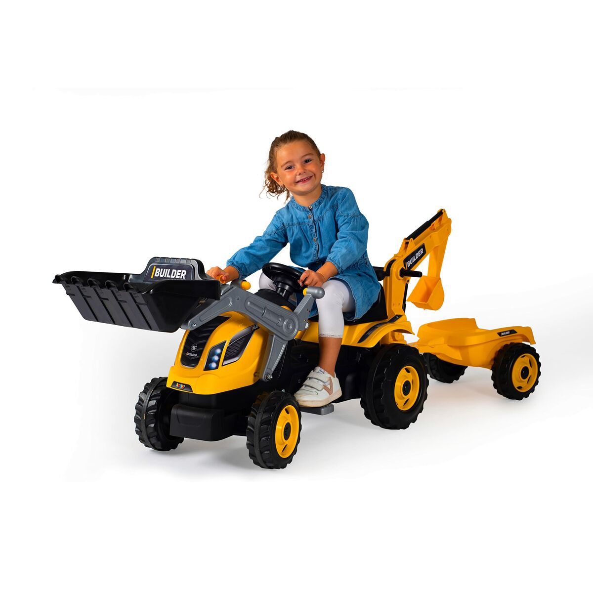 Trehjuling Smoby Släp Traktor - 2