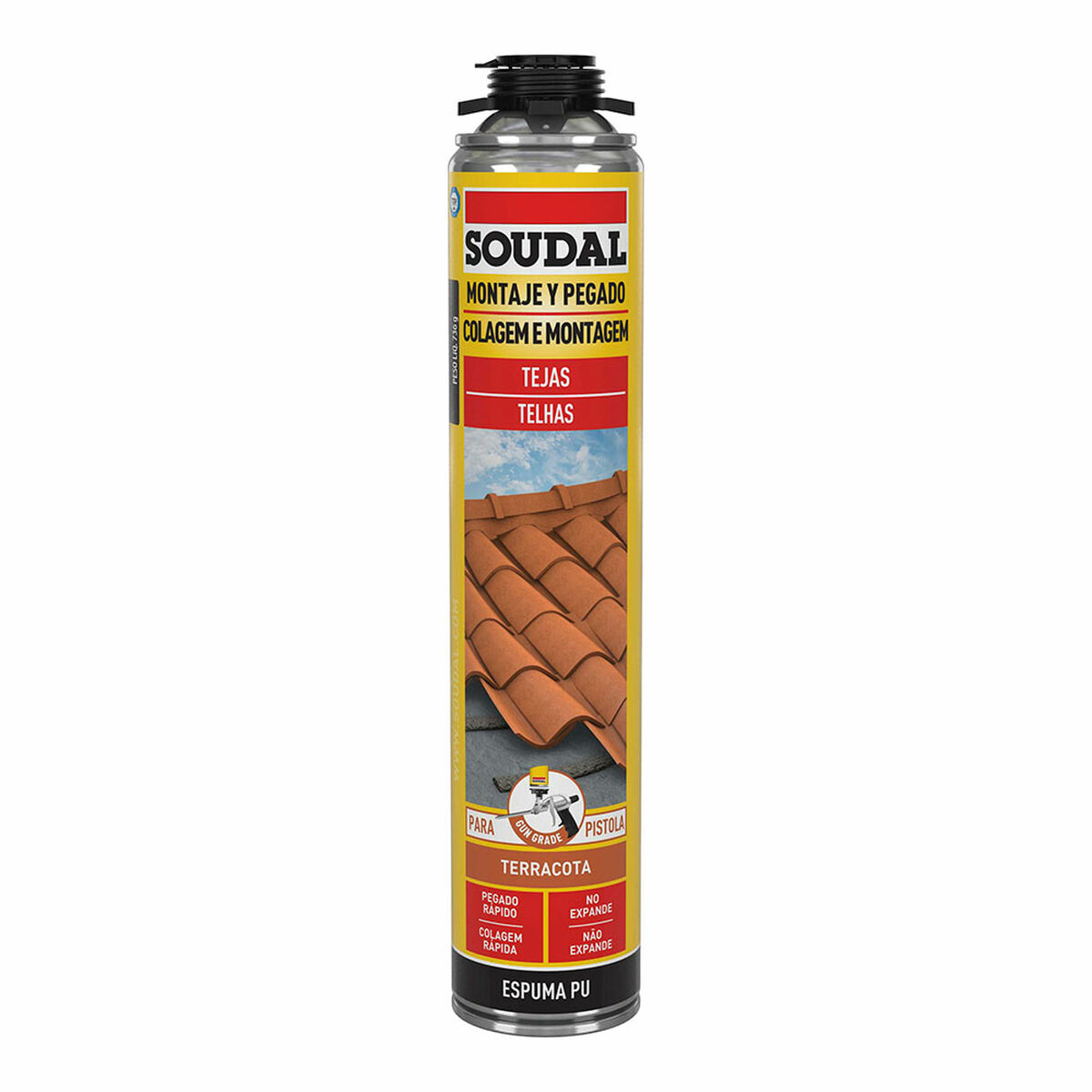 Skum Soudal Polyuretan Pistol Tak Röd 750 ml - 2