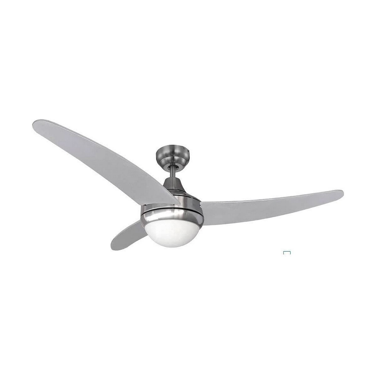 Takfläkt med belysning EDM 33804 Egeo Silvrig 60 W - 2