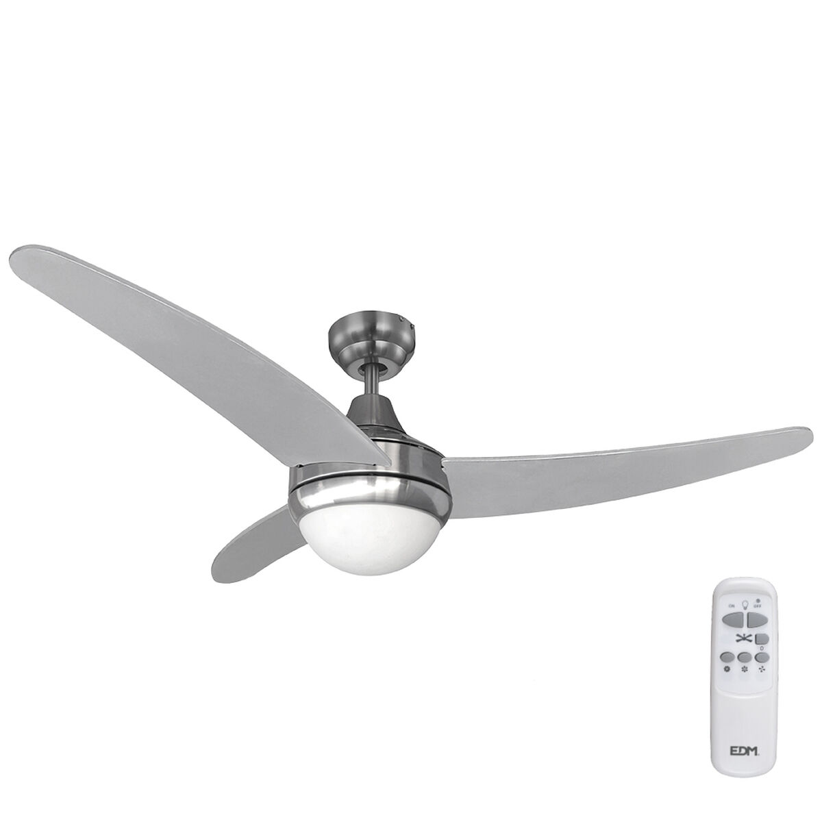 Takfläkt med belysning EDM 33804 Egeo Silvrig 60 W - 7