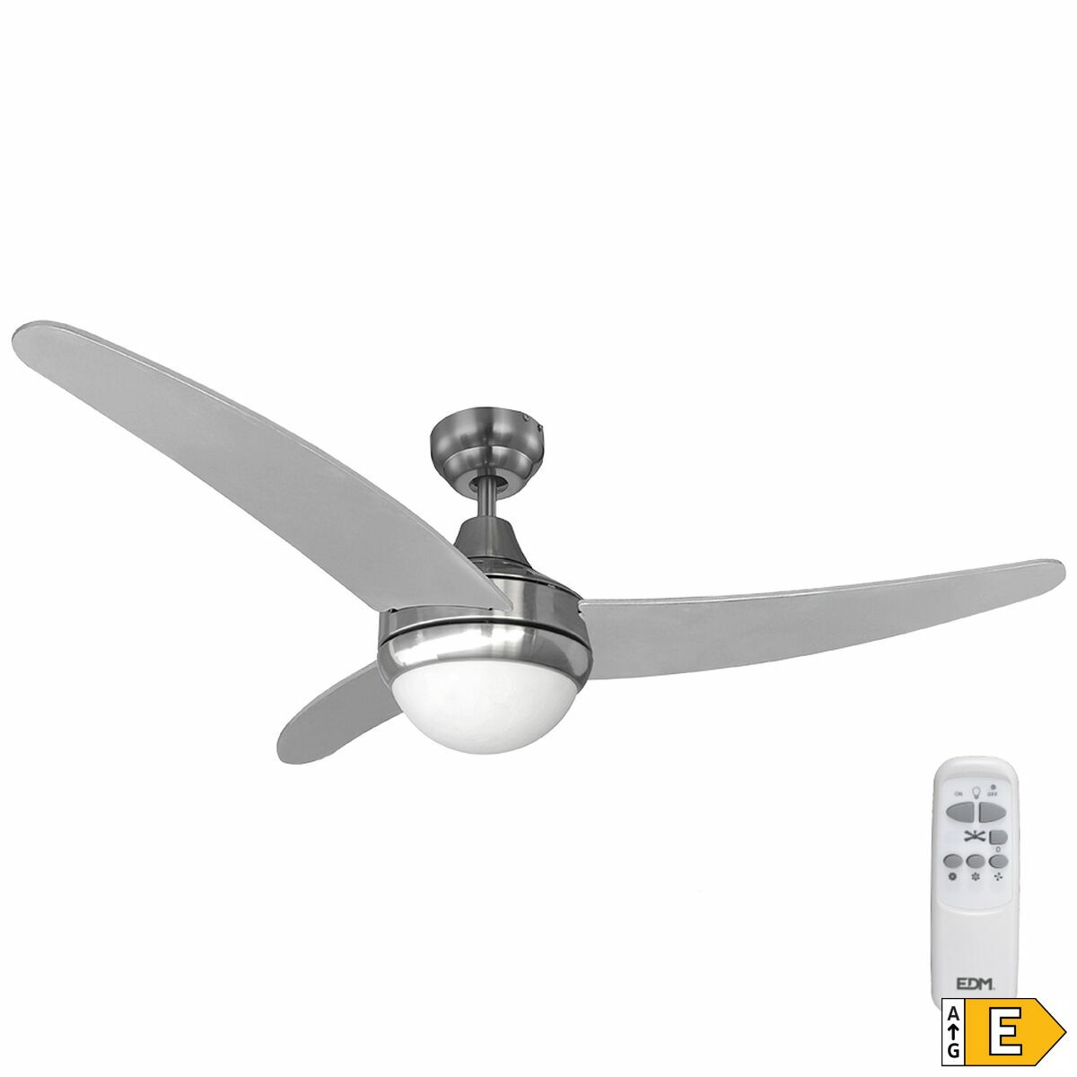 Takfläkt med belysning EDM 33804 Egeo Silvrig 60 W - 9