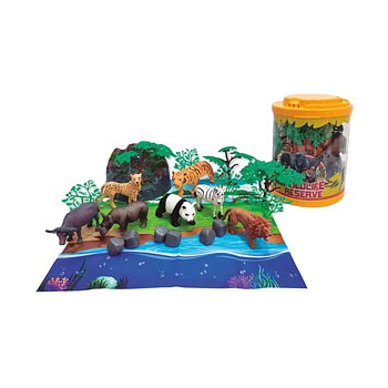 Playset 22 x 17 cm djur