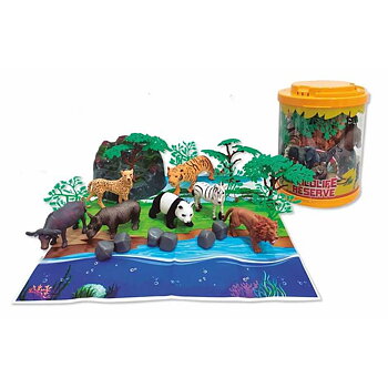Playset 22 x 17 cm djur