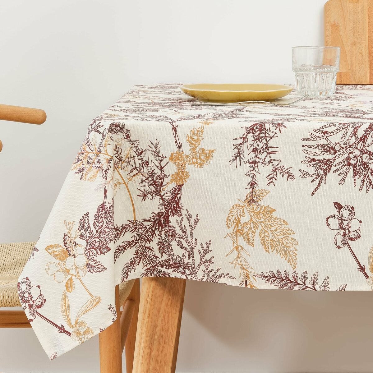 Fläckresistent bordsduk i harts Belum Christmas Vit Röd 200 x 150 cm