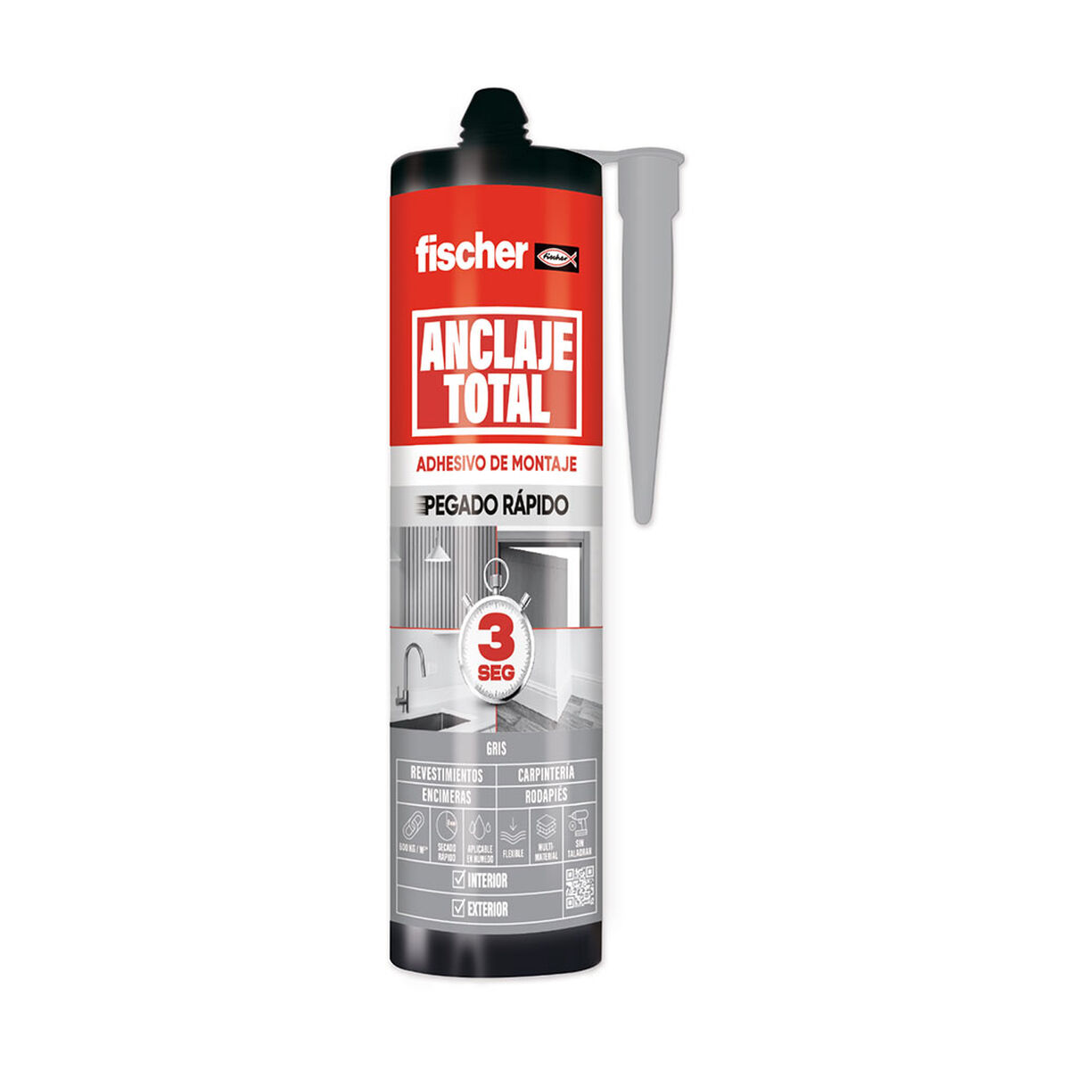 Snabbfäste Fischer Grå 290 ml